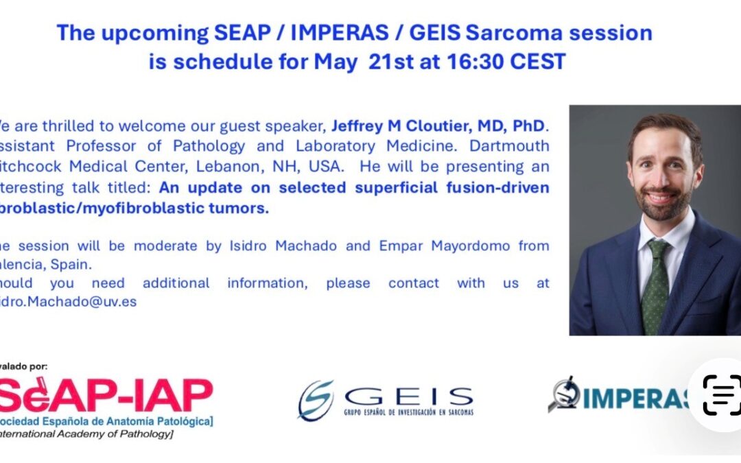 The Upcoming SEAP/IMPERAS/GEIS Sarcoma session is schedule for May 21st at 16:30 CEST